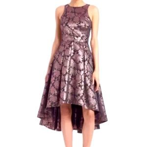 New $895 Sachin & Babi Noir Metallic Hi-Lo Dress
